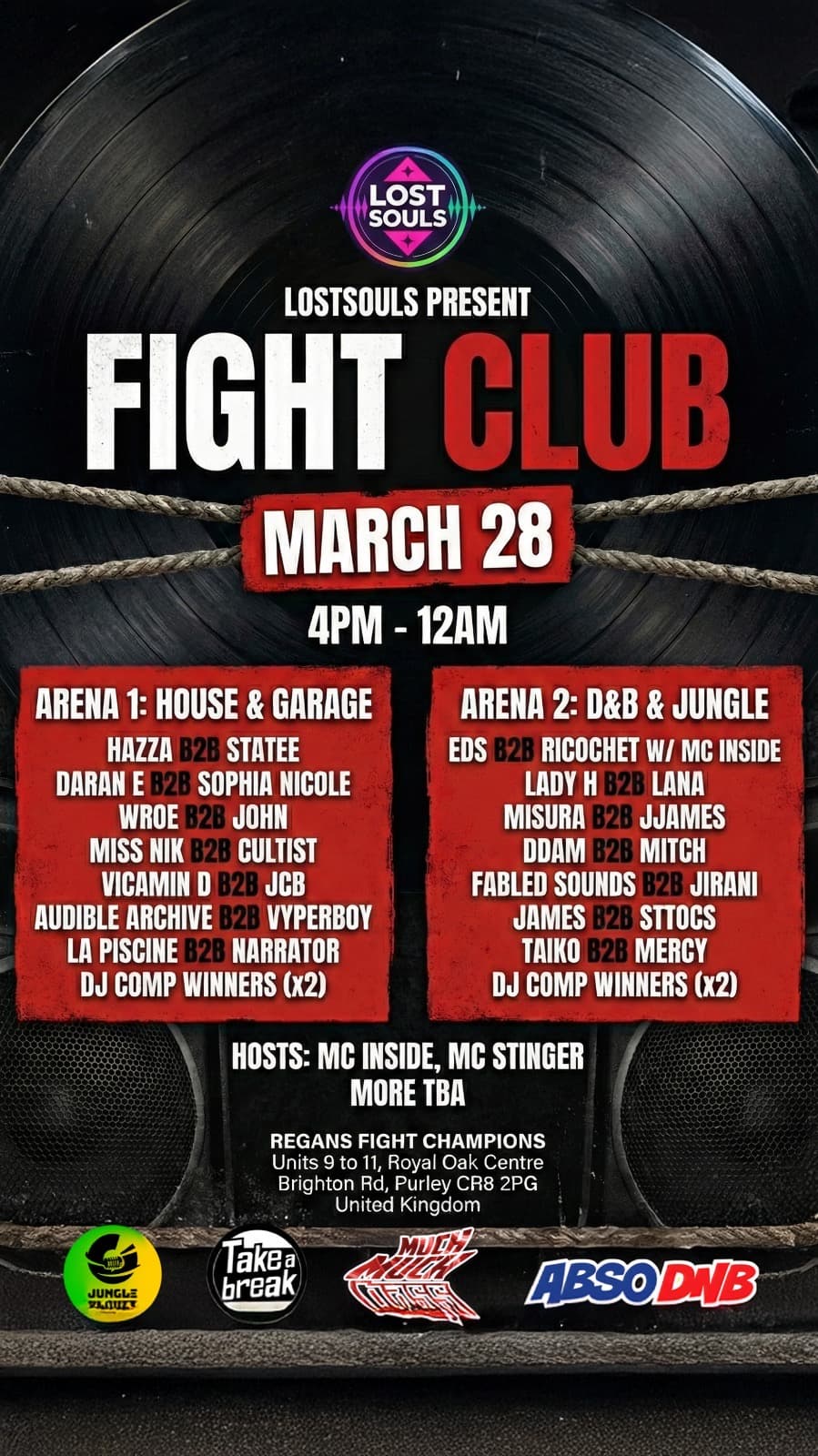 Lost souls presents FIGHT CLUB at Regans Fight Club