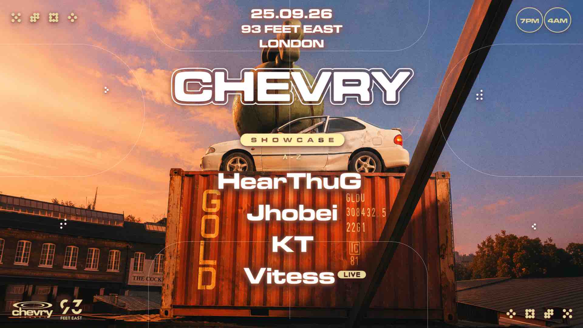 Chevry Showcase: HearThug, Jhobei, KT, Vitess at 93 Feet East