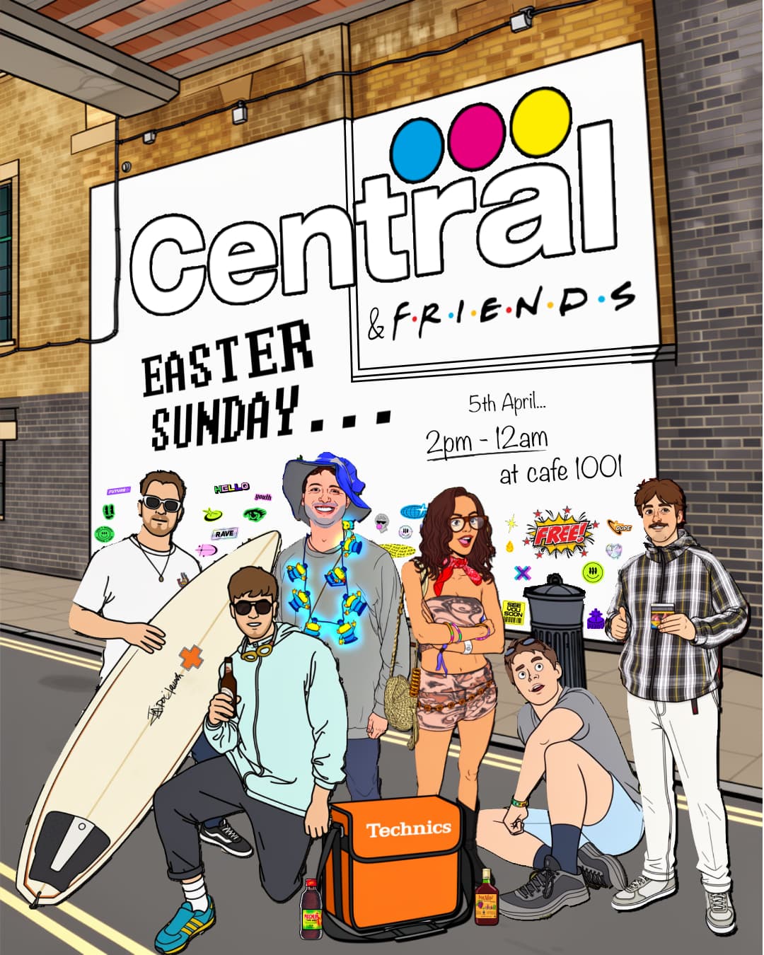 Central & friends Easter Sunday [FREE PARTY] at Cafe 1001