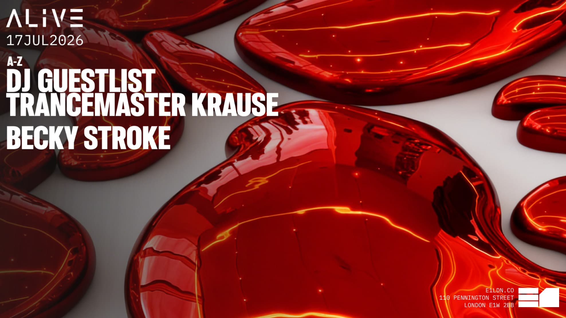 ALIVE: DJ GUESTLIST & Trancemaster Krause at E1