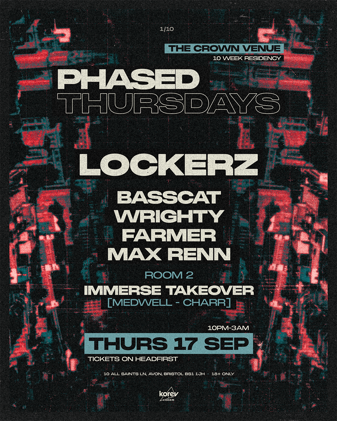 Phased Thursdays: Lockerz, Basscat, Wrighty, Farmer, Max Renn at The Crown Venue