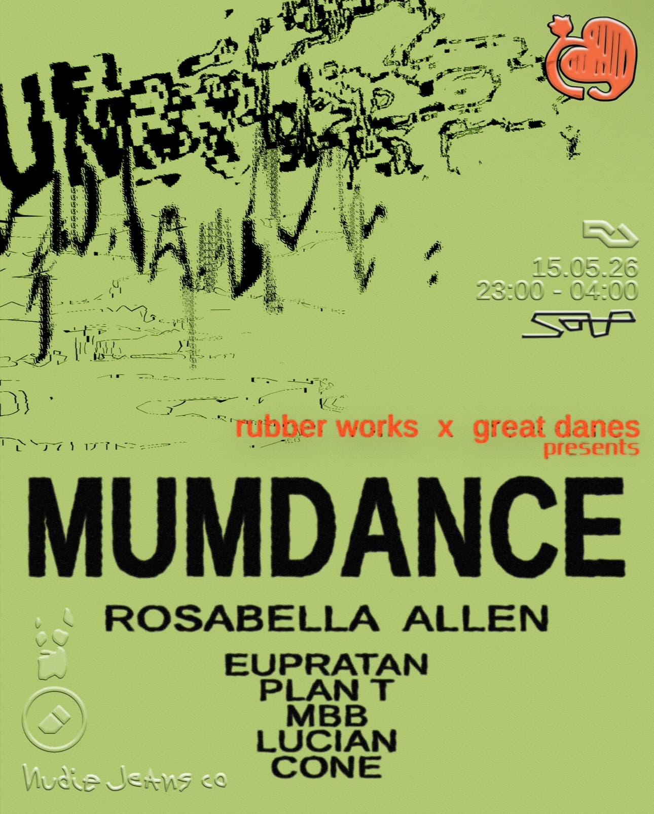 ✺ Great Danes x Rubber Works presents: Mumdance + Rosabella Allen at SOUP