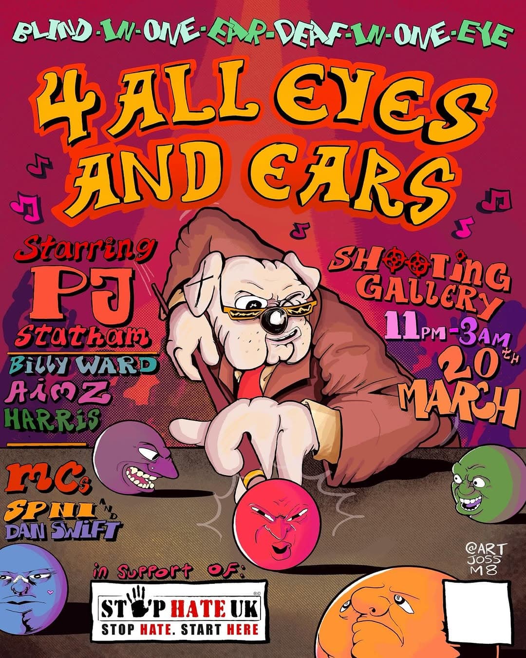Blind in One Ear, Deaf in One Eye presents: 4 All Eyes and Ears at The Shooting Gallery