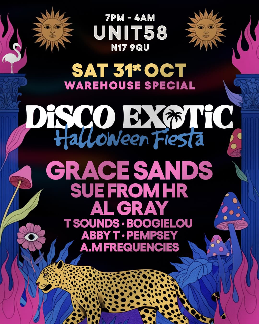 Disco Exotic HALLOWEEN FIESTA - Warehouse Special (Disco, House + World Boogie) with Grace Sands at Unit 58