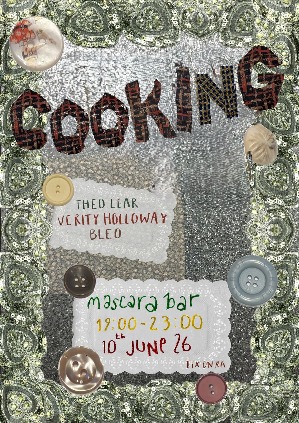 bliss out presents: cooking  at Mascara Bar