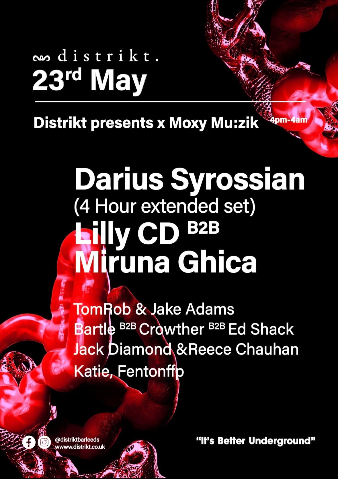 Distrikt presents x Moxy Mu:zik Darius Syrossian (4 hour extended set) at Distrikt