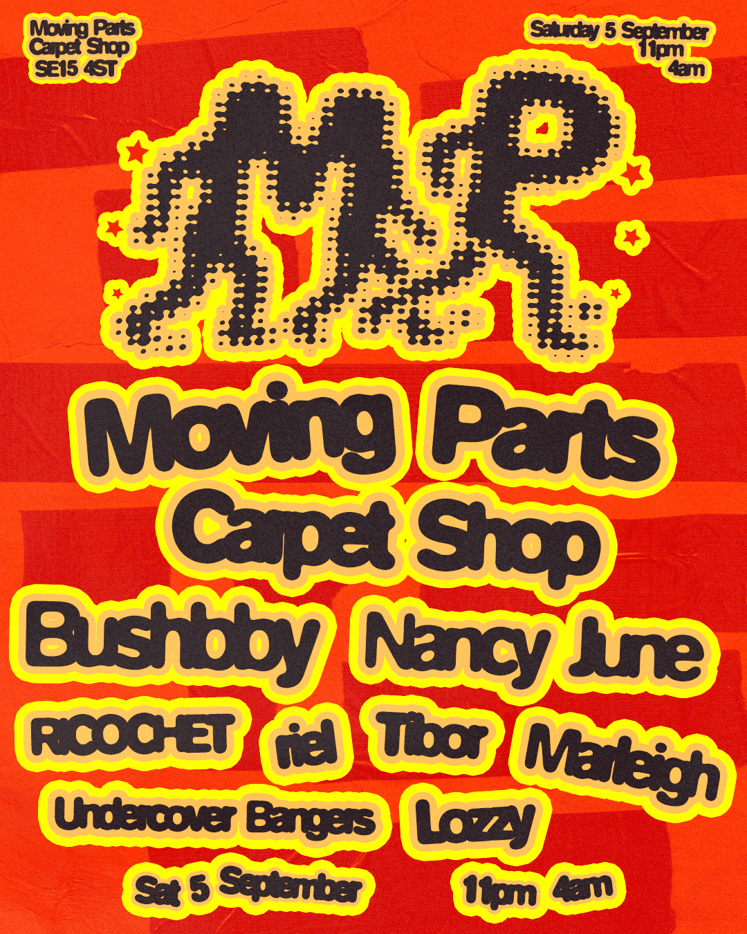Moving Parts: Bushbby, Nancy June, Ricochet + more at The Carpet Shop