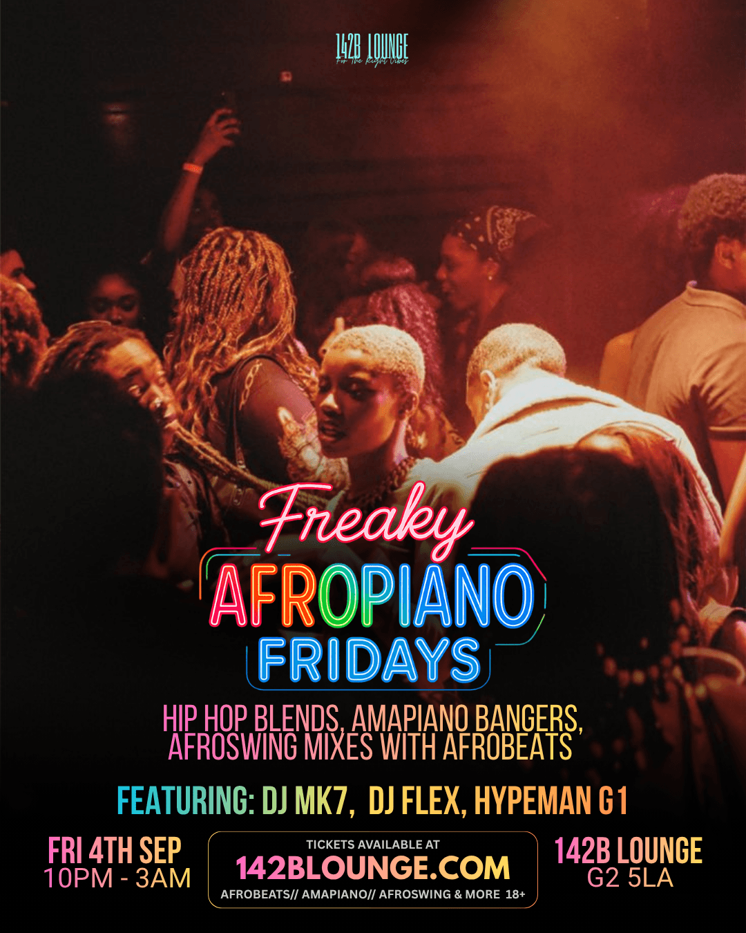 FREAKY AFROPIANO FRIDAYS at 142B Lounge Glasgow
