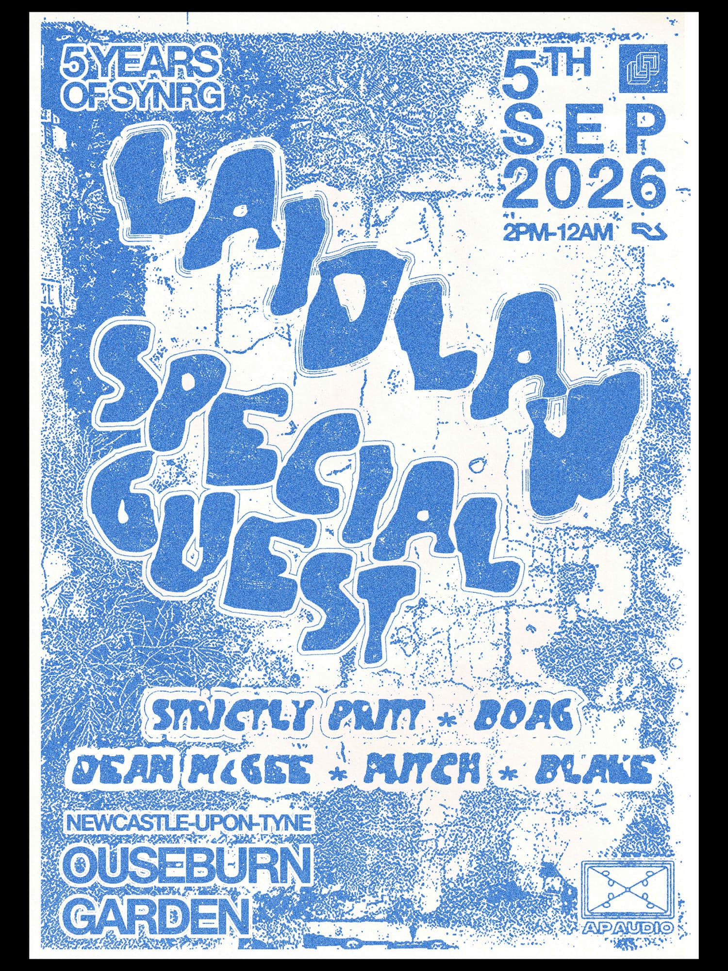 SYNRG presents: Laidlaw, Special Guest at Ouseburn Garden