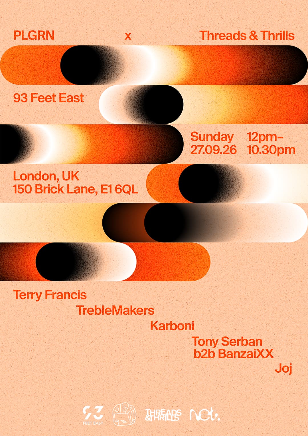 PLGRN X Threads & Thrills W/ Terry Francis at 93 Feet East