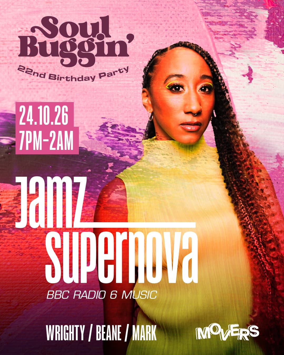 Soul Buggin' 22nd Birthday with Jamz Supernova at Movers