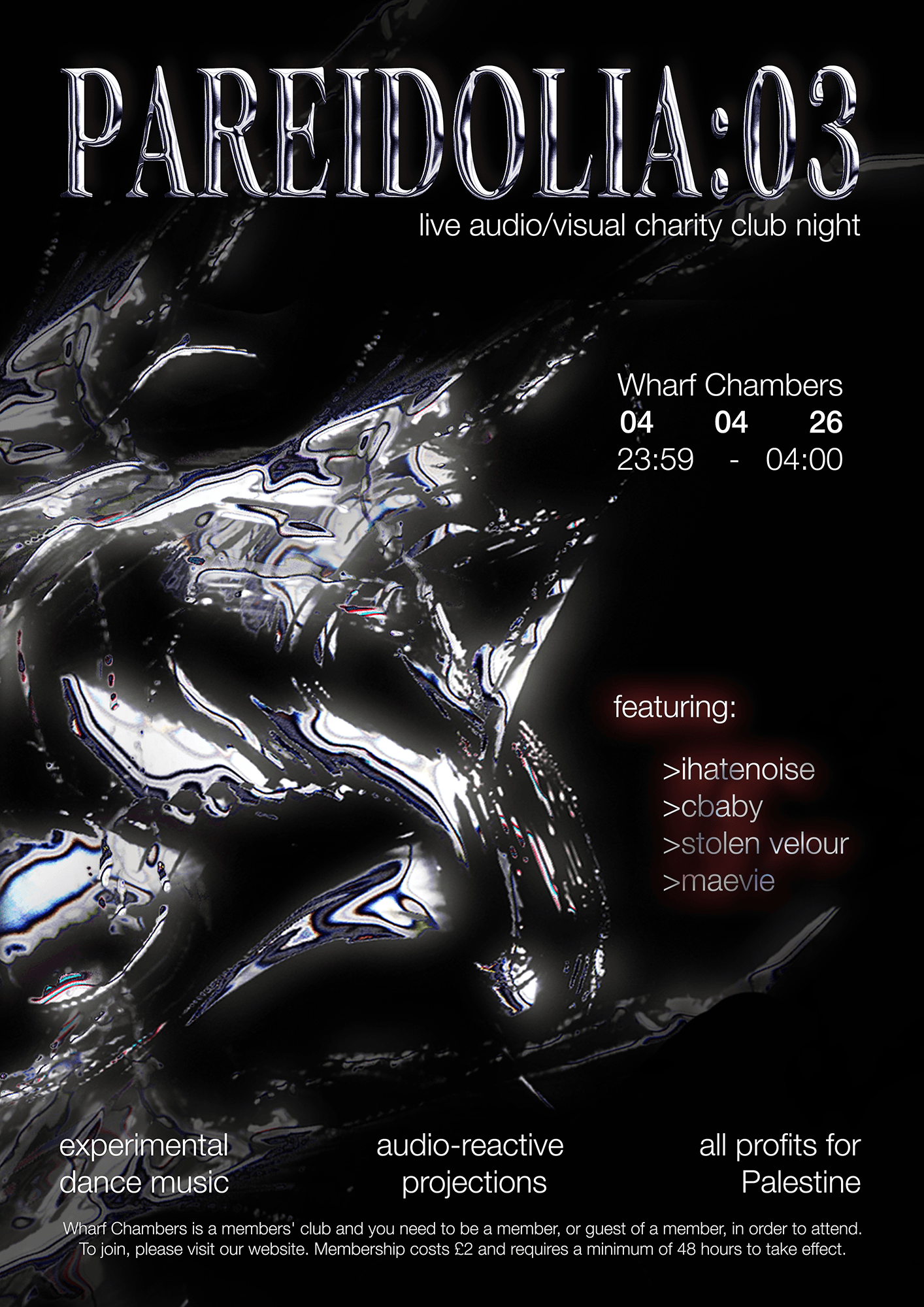 PAREIDOLIA:03 - Audio-visual Charity Club Night at Wharf Chambers