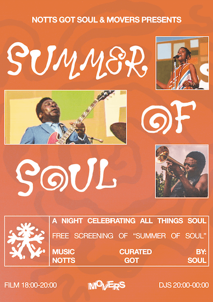 Summer of Soul: Notts Got Soul DJ Takeover with film screening at Movers