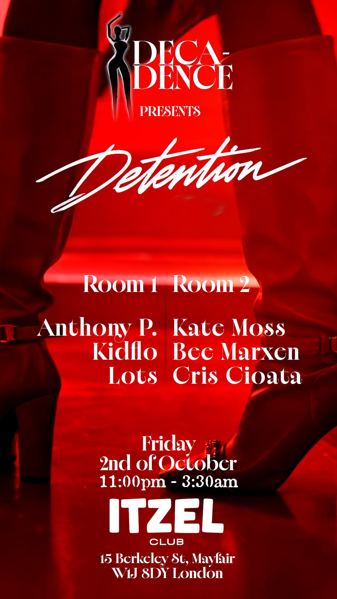 Decadence presents: Detention at Itzel Club