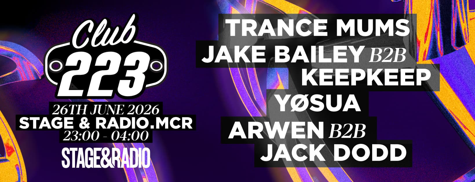Club 223 presents Trance Mums at Stage And Radio