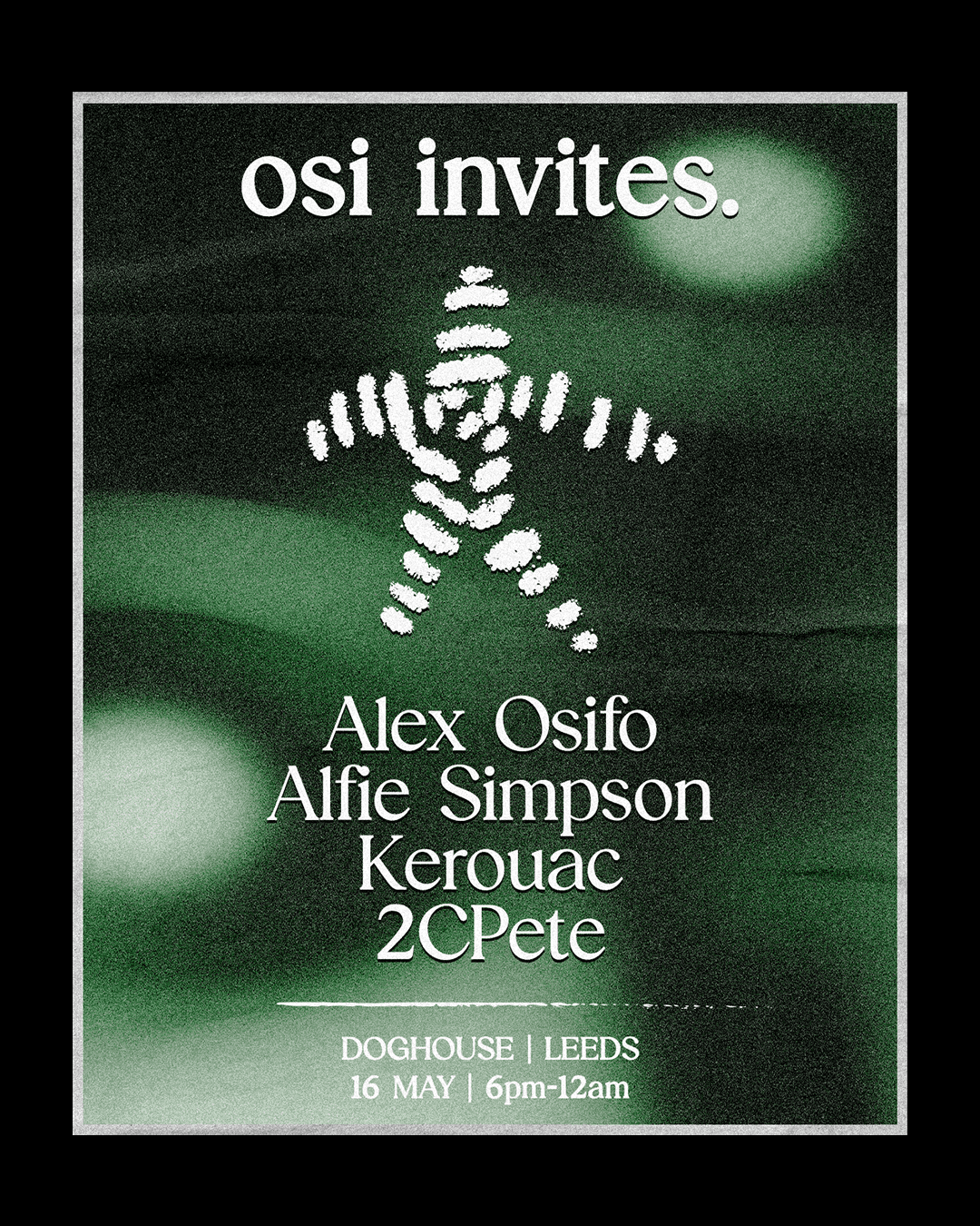 OSI Invites: Kerouac, Alex Osifo, 2CPete, Alfie Simpson at The Doghouse bar & Record Store