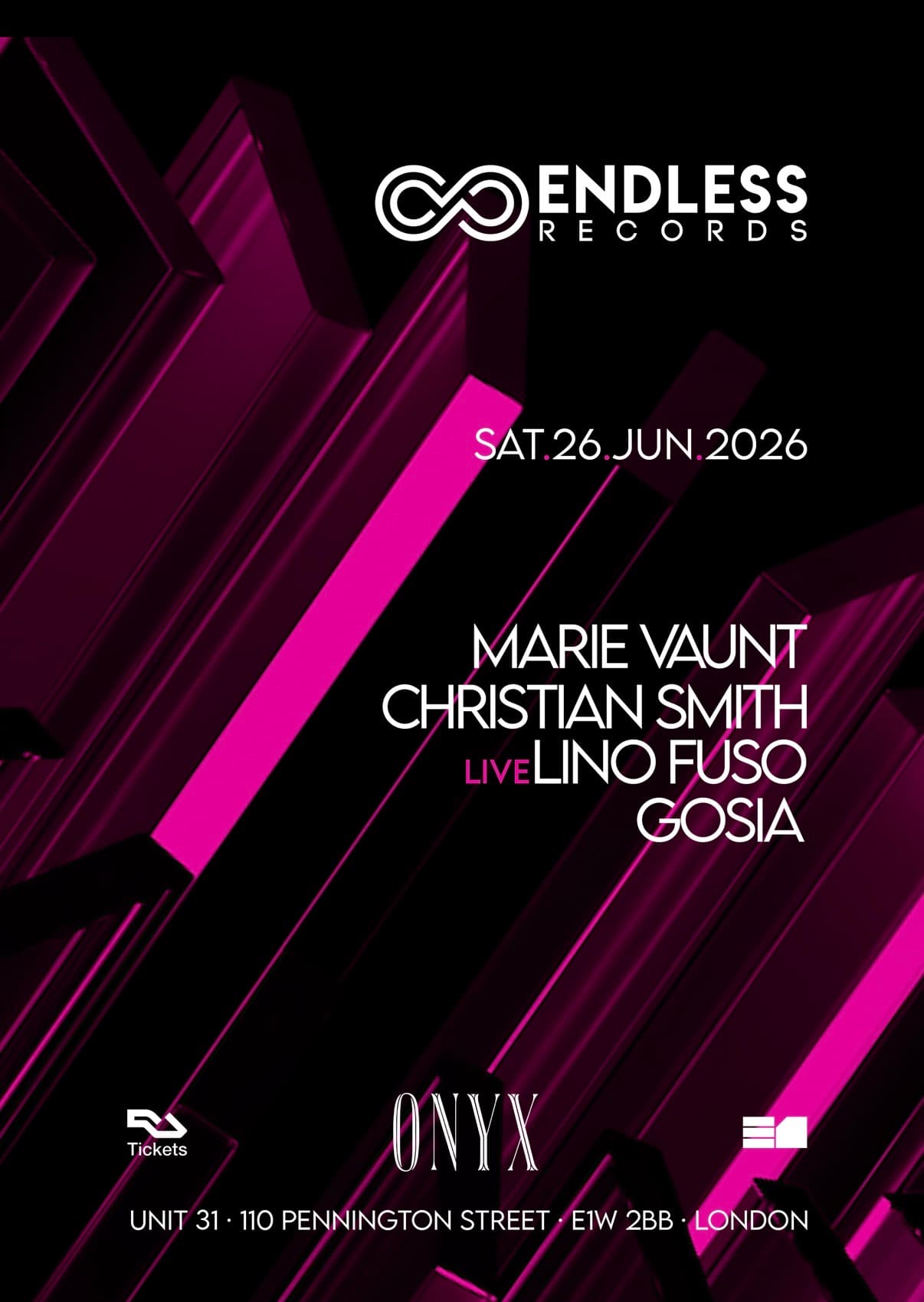 Endless London: Marie Vaunt, Christian Smith, Lino Fuso at E1