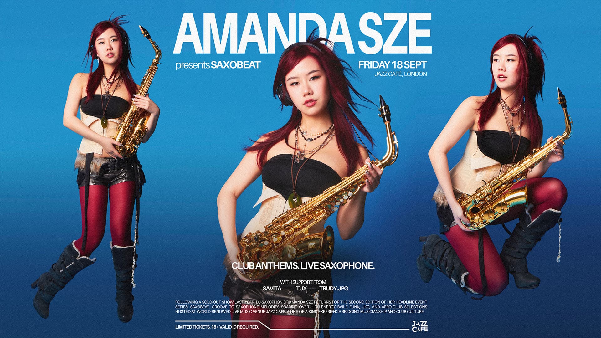 AMANDA SZE presents SAXOBEAT at The Jazz Cafe