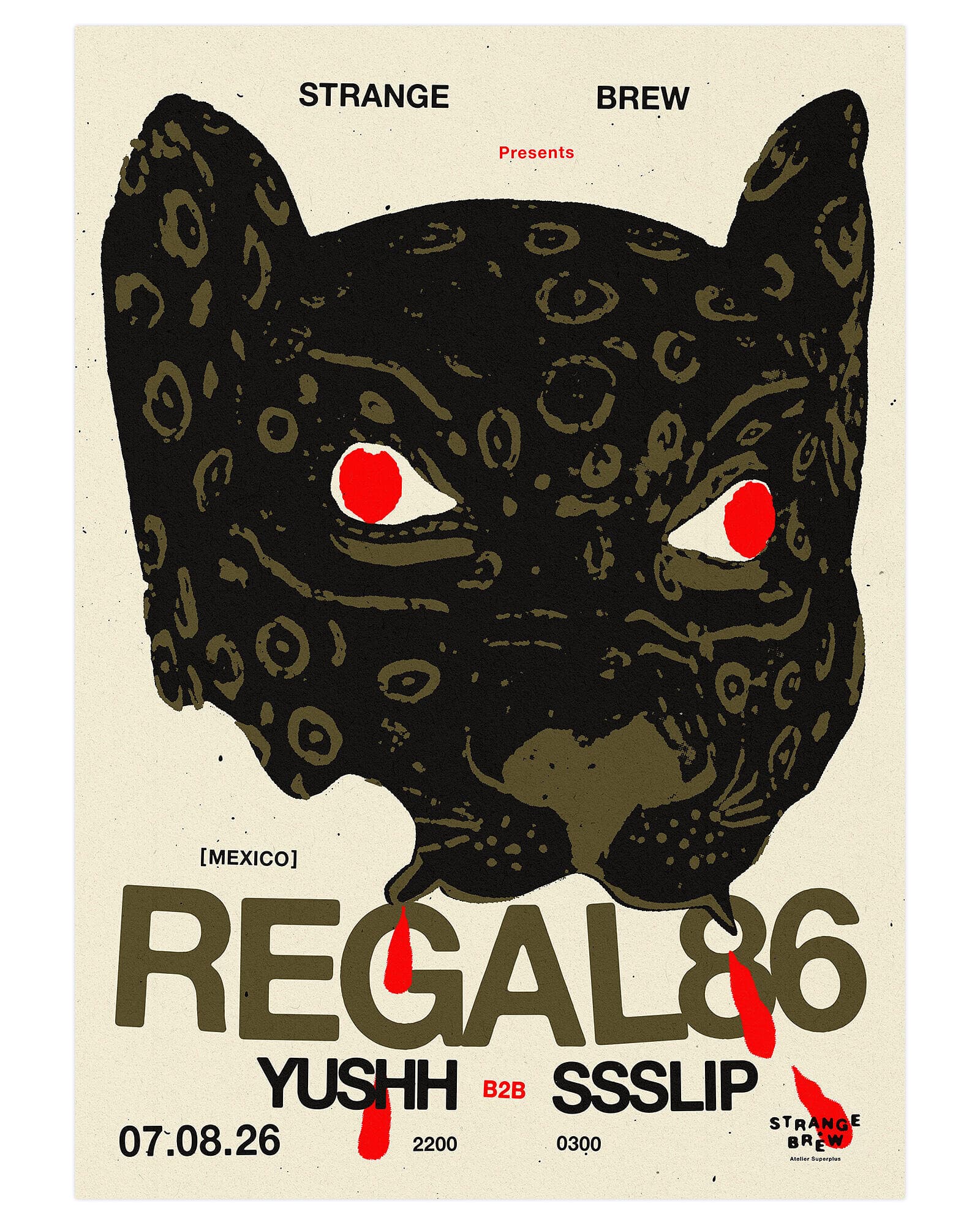 Strange Brew presents Regal86 + Yushh b2b ssslip at Strange Brew