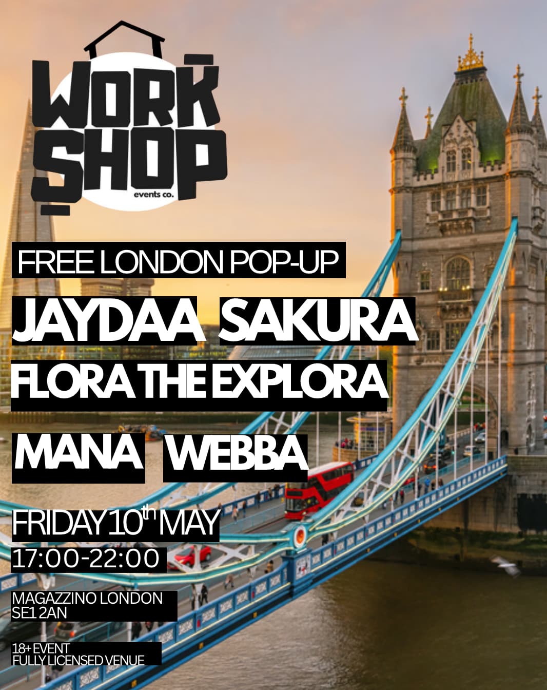 Workshop Events London Pop-Up at Magazzino London