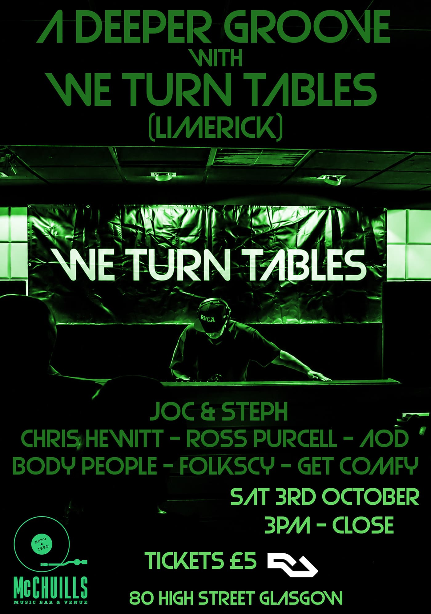A Deeper Groove with We Turn Tables (Limerick) at McChuills Music Bar & Venue