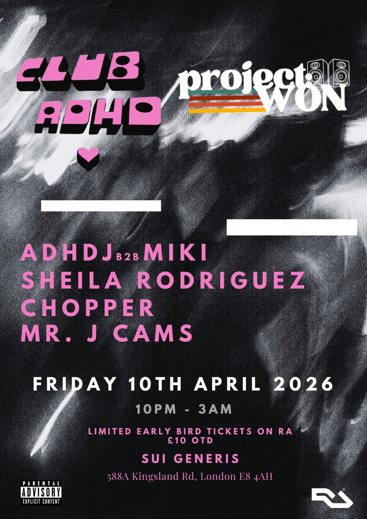 Club.ADHD x Project WON at Sui Generis