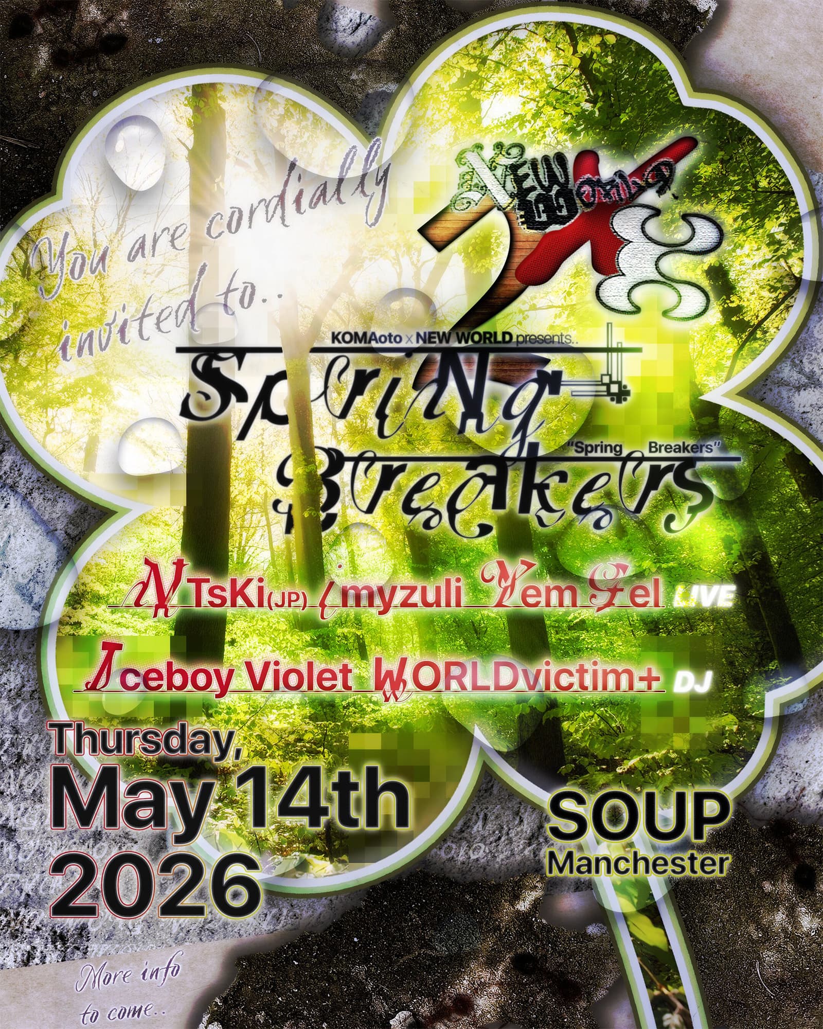 KOMAoto X NEW WORLD 2: Spring Breakers at SOUP