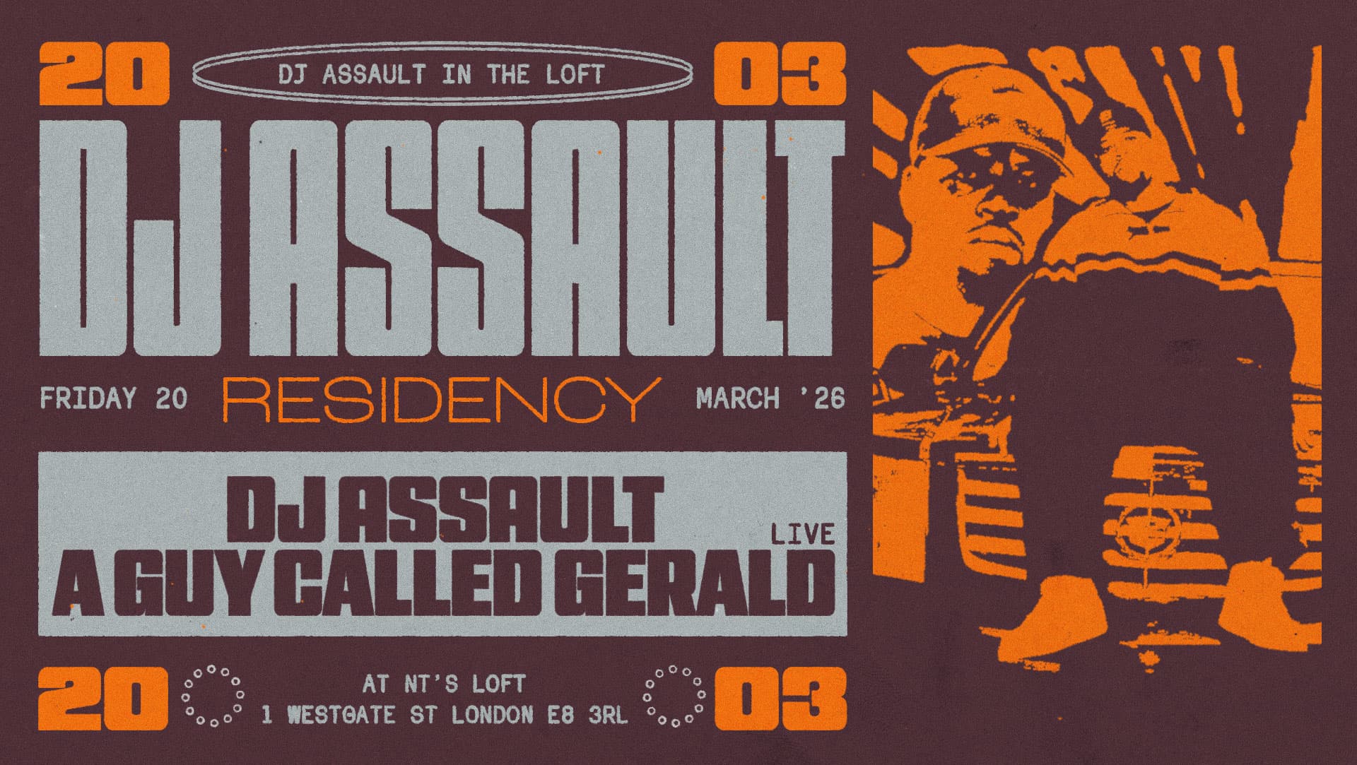 NT's Loft: DJ Assault & A Guy Called Gerald (Live) - Four Fridays in March at Night Tales Loft