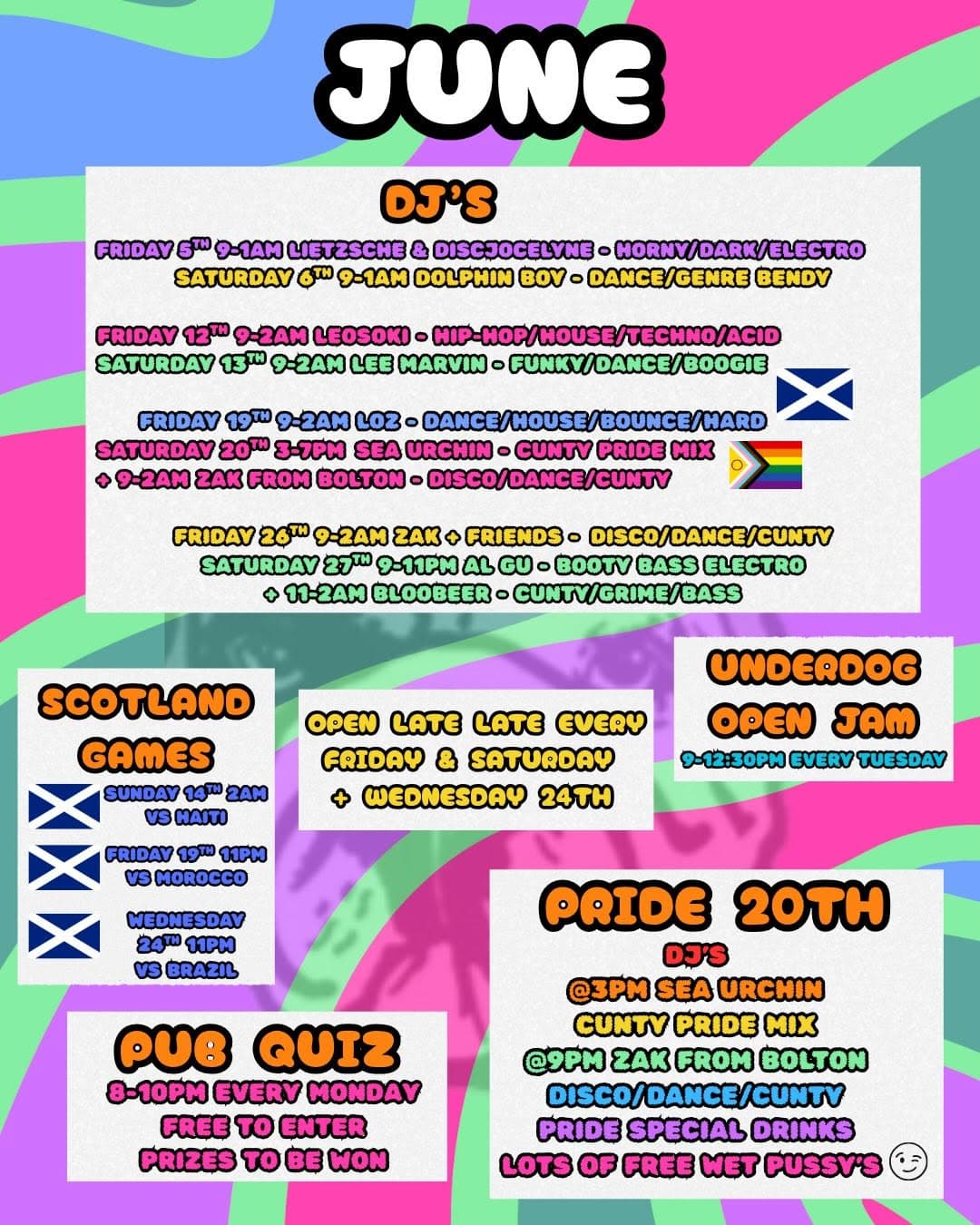 Doghouse Pride: Sea Urchin and DJ Zak from Bolton at The Doghouse