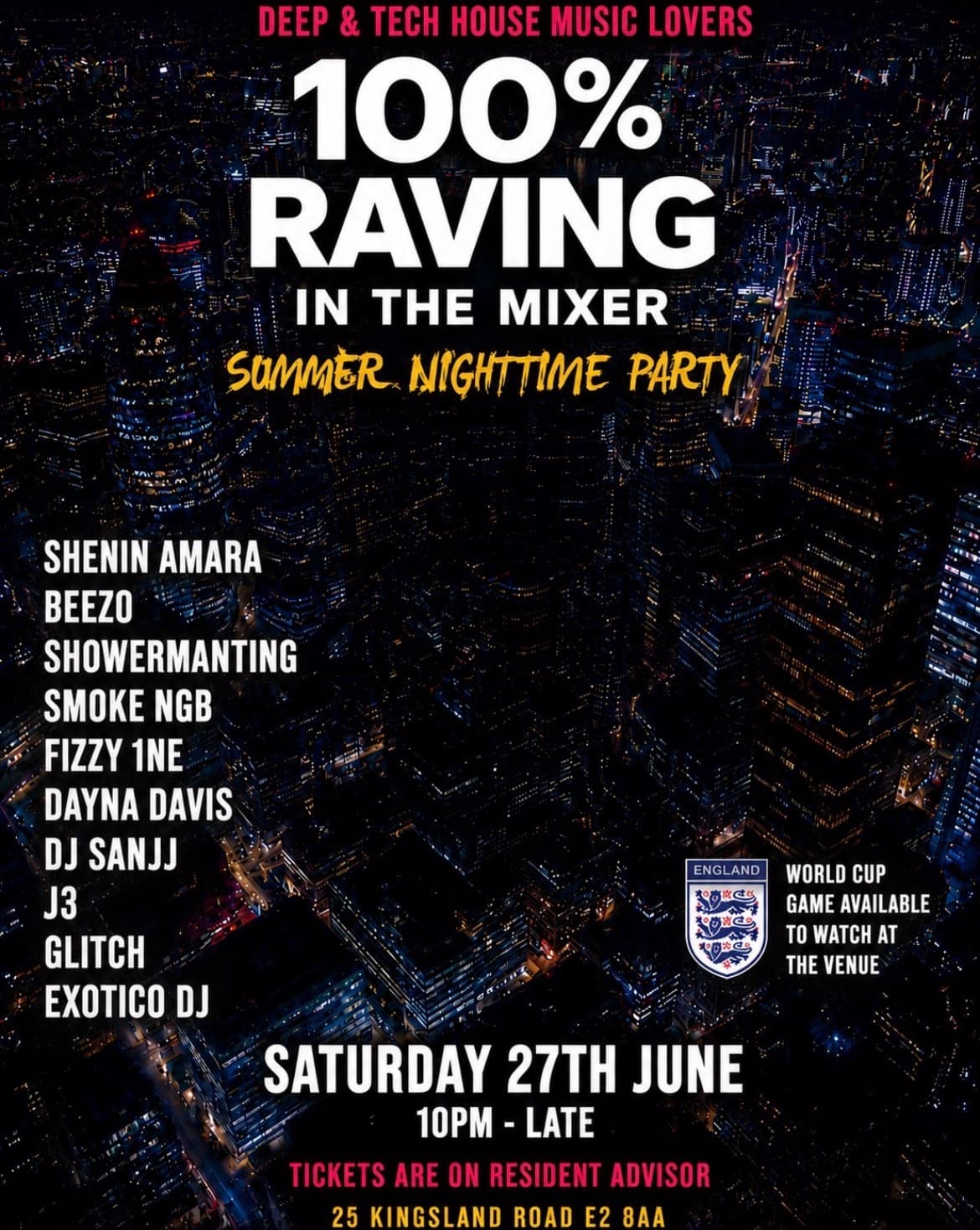 100% RAVING - IN THE MIXER (SUMMER NIGHTTIME PARTY) at Basing House