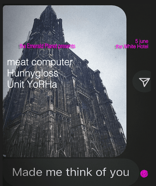 meat computer + Hunnygloss + Unit YoRHa at The White Hotel