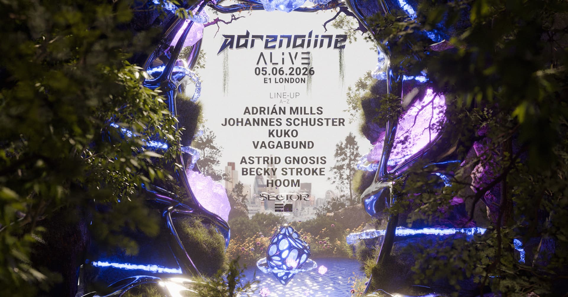 ALIVE presents Adrenaline: Adrian Mills, Johannes Schuster & KUKO   at E1