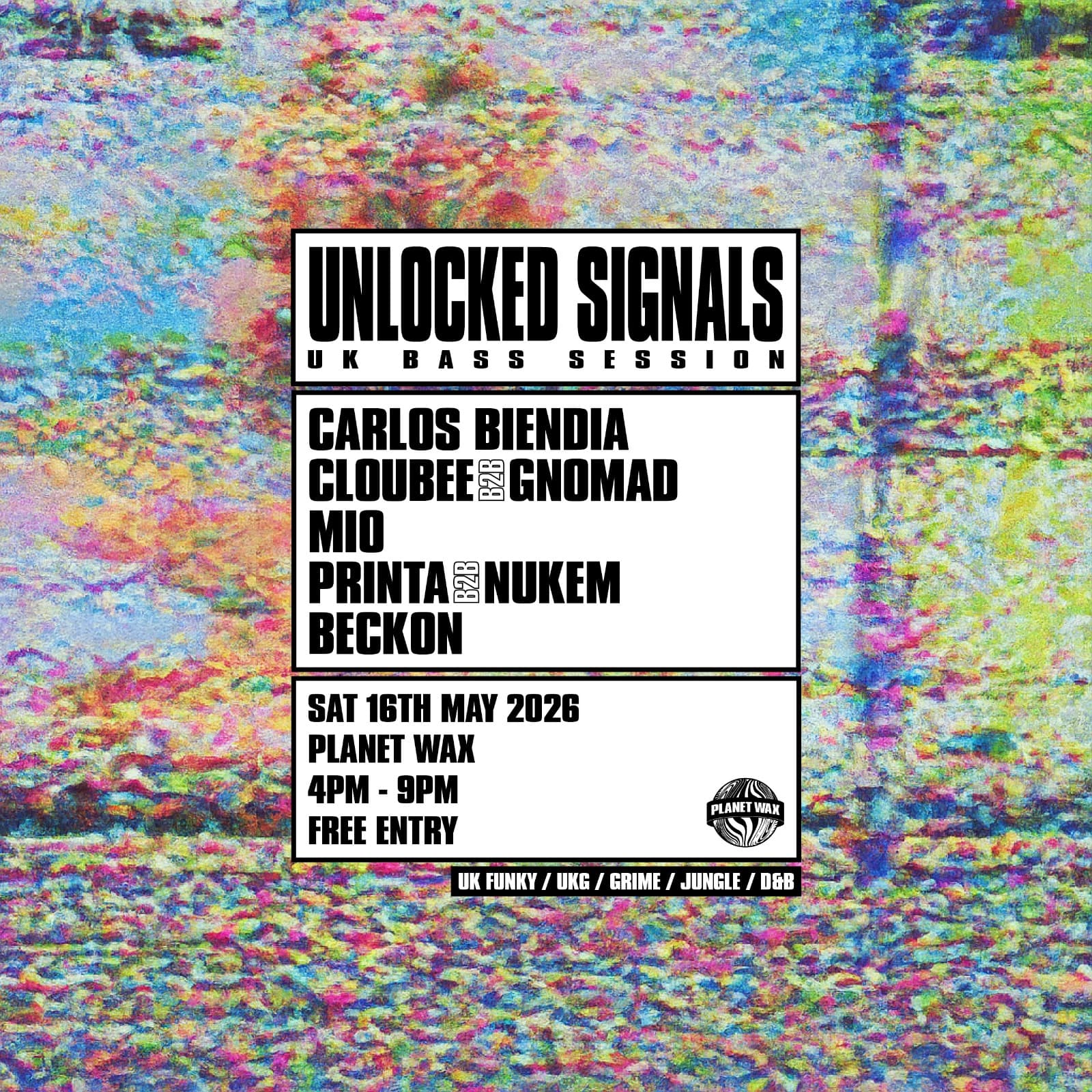 Unlocked Signals: UK Bass Session at Planet Wax