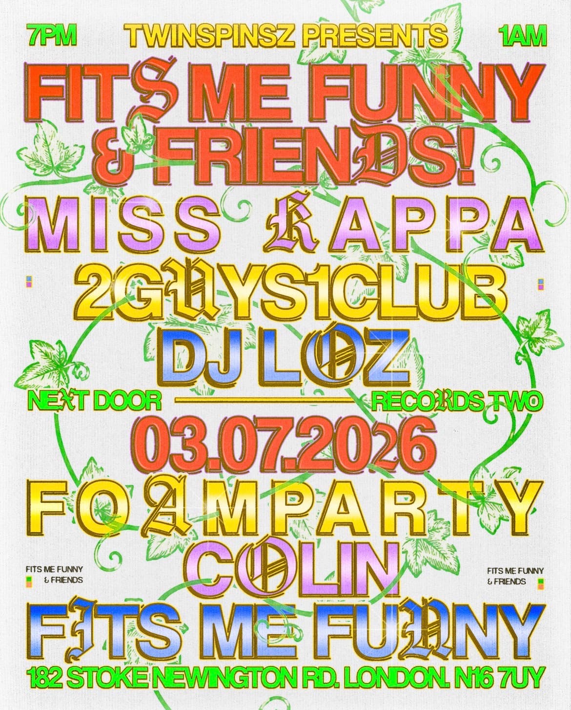 Twinspinsz ❀ FITS ME FUNNY & Friends at Next Door Records Two