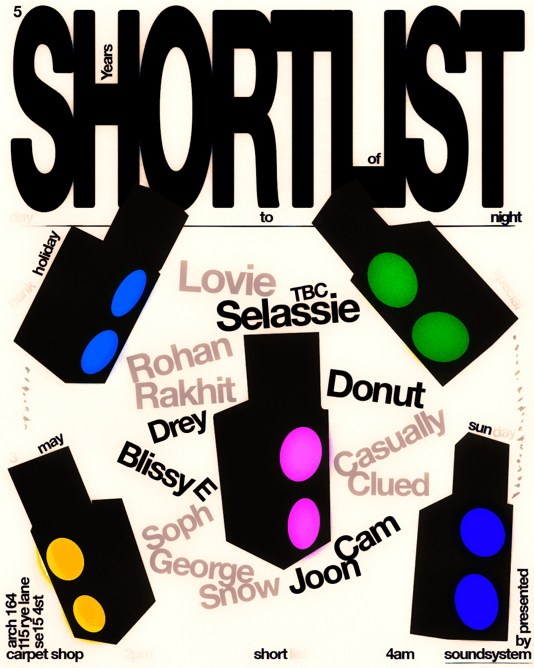 shortlist sound system - Bank Holiday Day + Night Special at The Carpet Shop