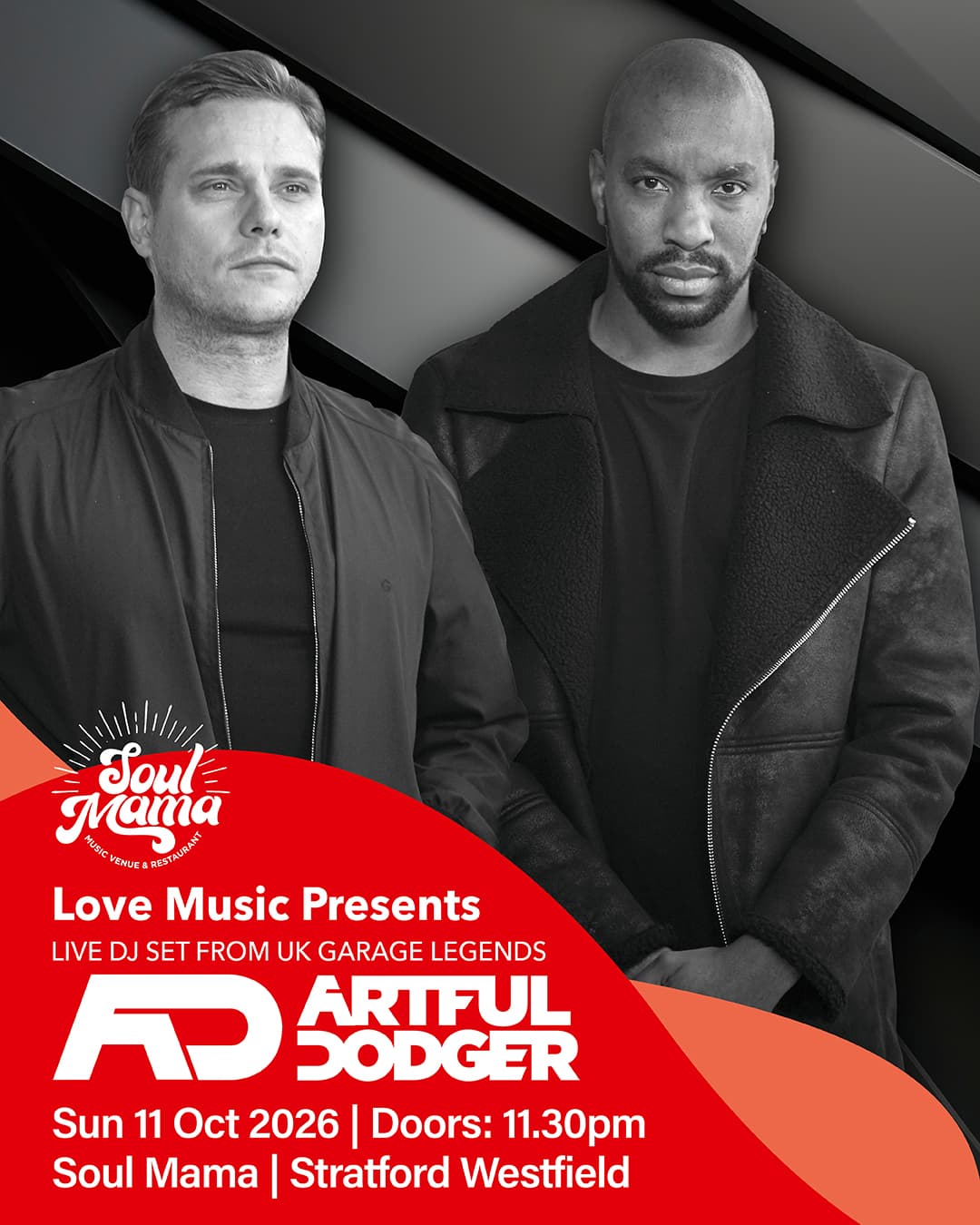 Artful Dodger - UK Legends DJ Night at Soul Mama