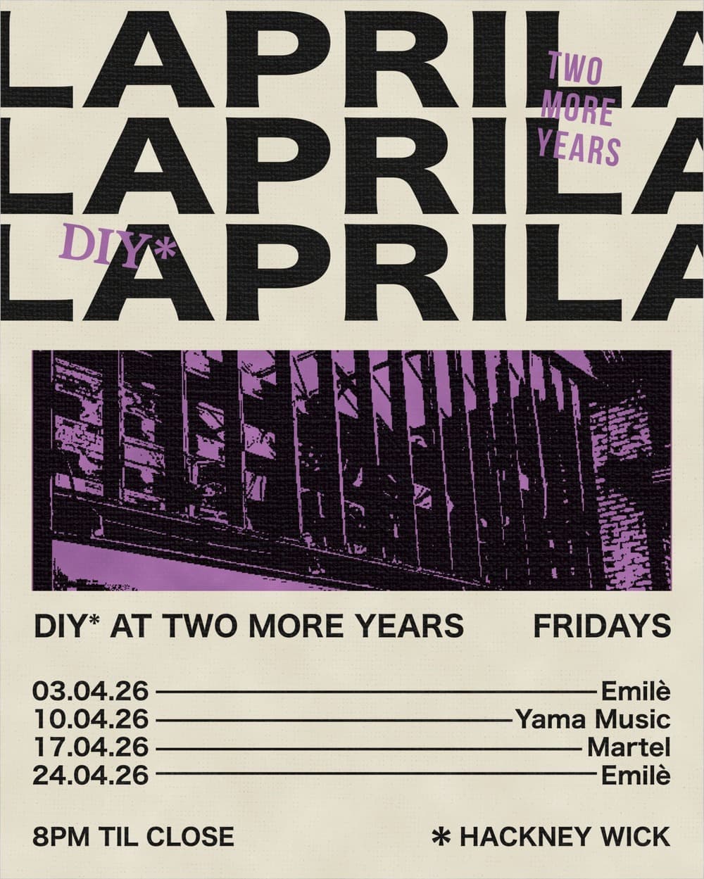 Easter Friday - DIY takeover (Deep House by the canal) at Two More Years
