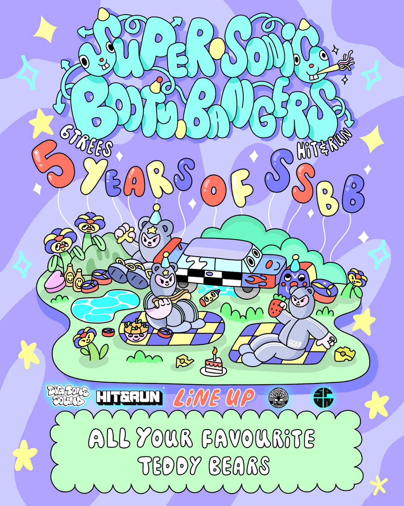 Hit & Run presents SUPER SONIC BOOTY BANGERS 5th Birthday PICNIC at Sixtrees Kitchen