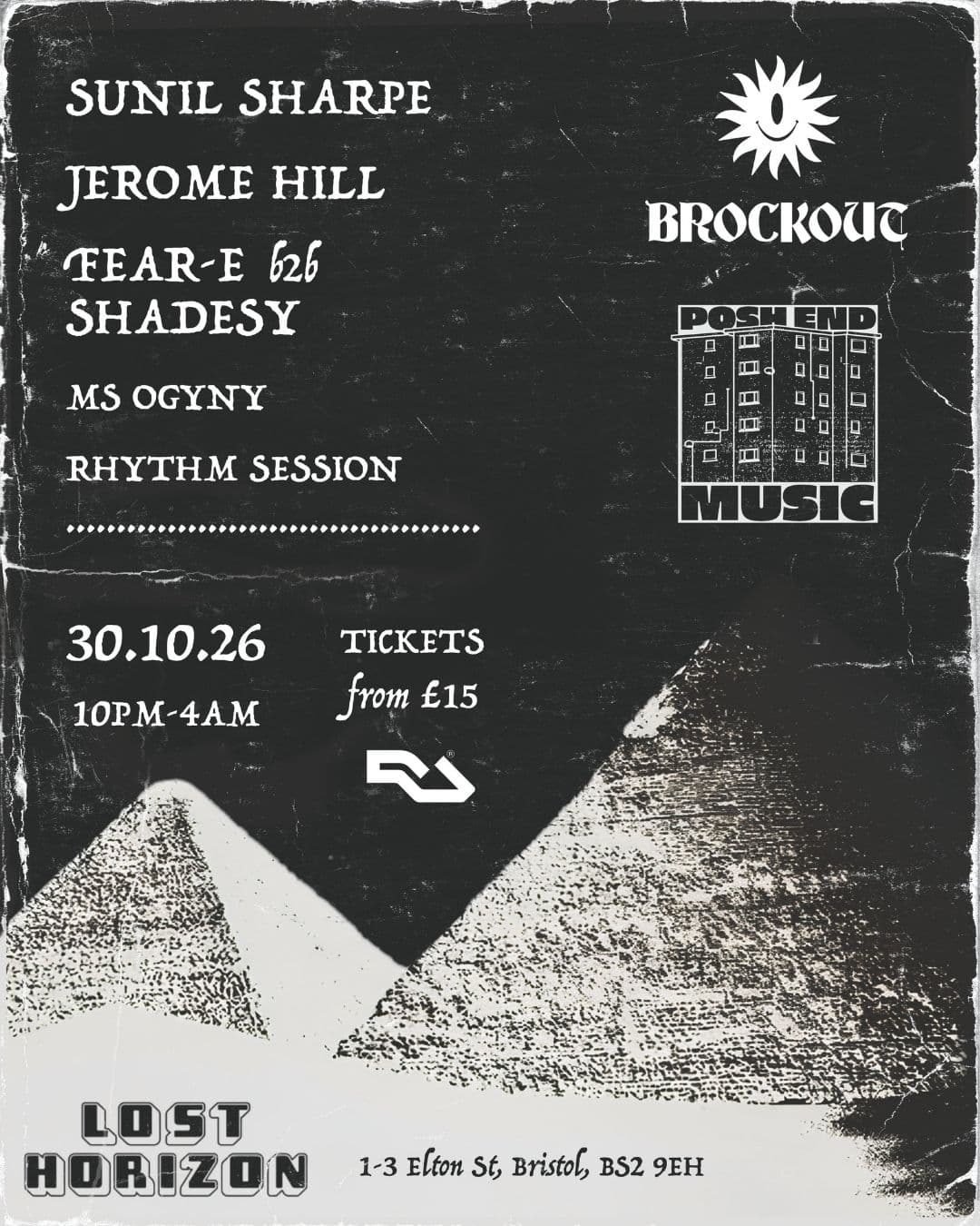 Brockout x Posh End - Sunil Sharpe, Jerome Hill, Fear-E, Shadesy, Rhythm Session