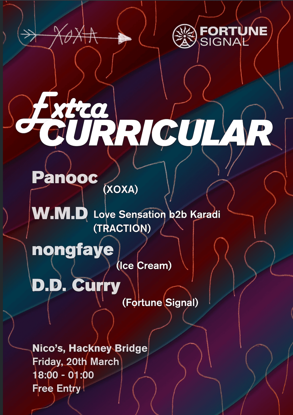 Extraċurriċular at Nico's at Nico's Bar at Hackney Bridge