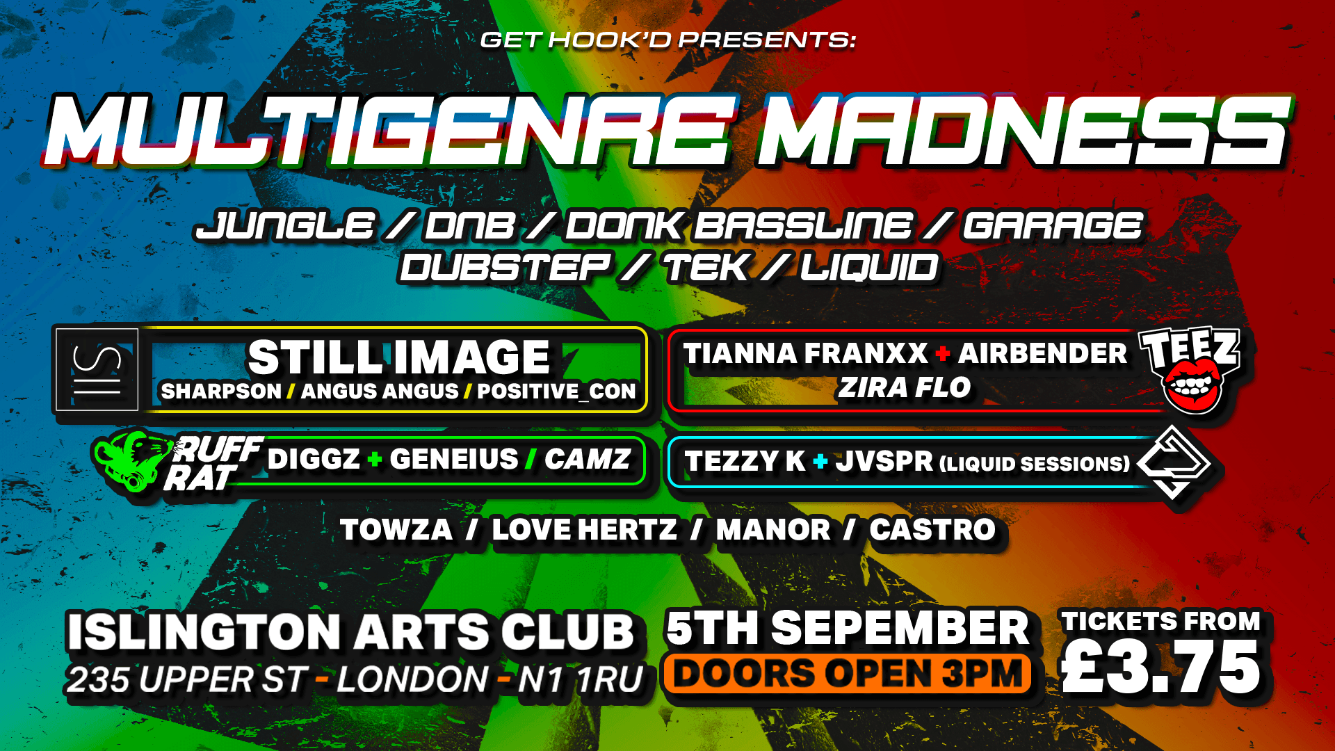 Multigenre Madness - DAY RAVE at Islington Arts Club