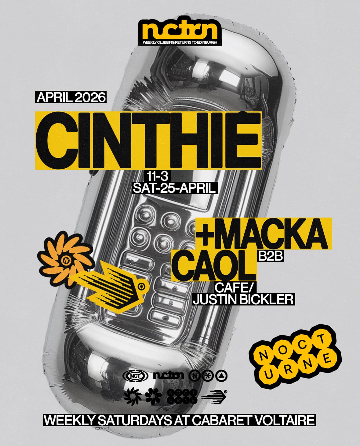 NCTRN003: Club Nocturne presents Cinthie at Cafe Voltaire