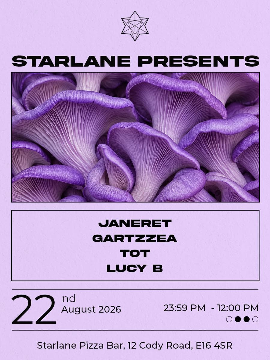 Starlane presents: Janeret, Gartzzea, TOT & Lucy B at Starlane Pizza Bar