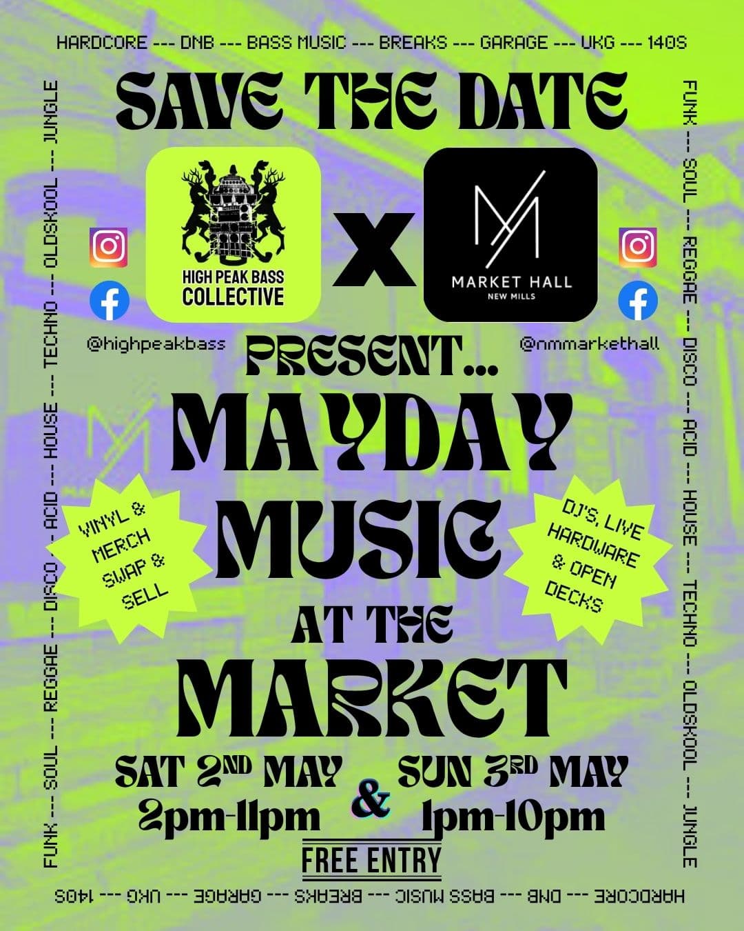 HPBC x New Mills Market Hall present MAYDAY at the Market at New Mills Market Hall