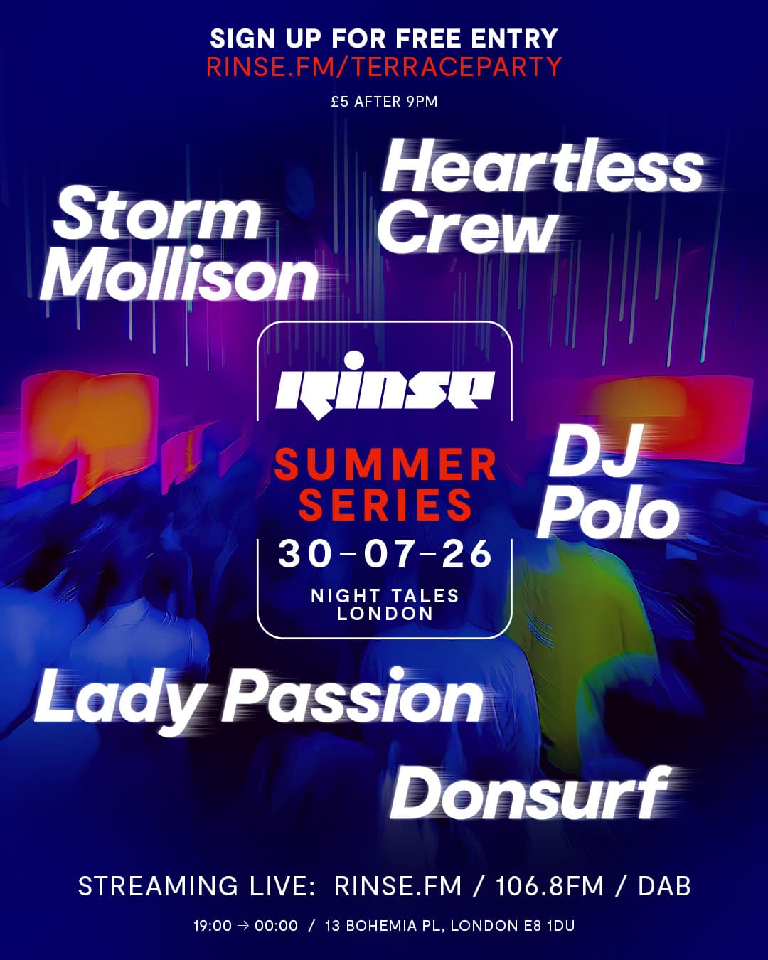Rinse Summer Series ft. Heartless Crew, Storm Mollison, Lady Passion + more