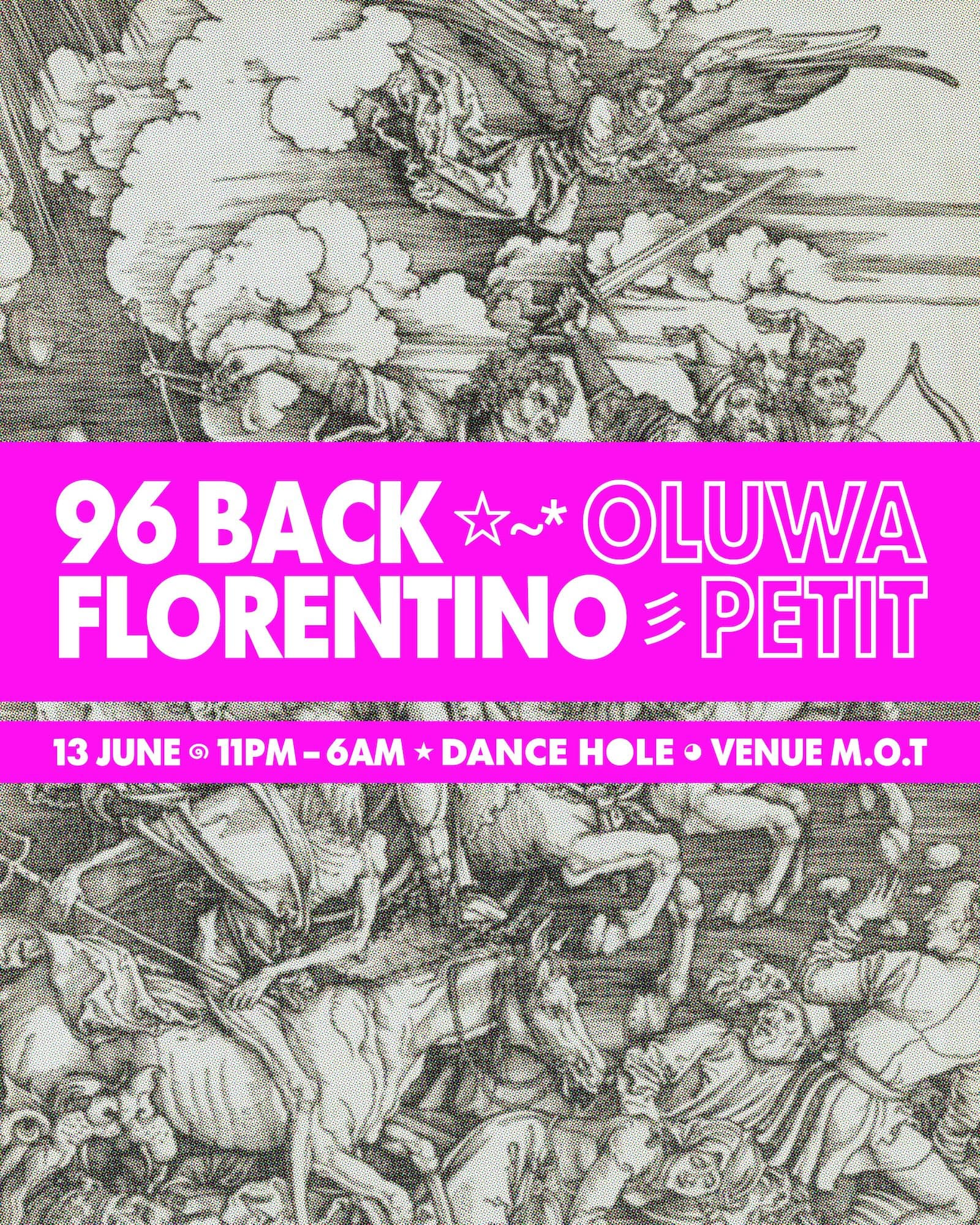 Florentino, 96 Back, Oluwa & Petit: Dance Hole