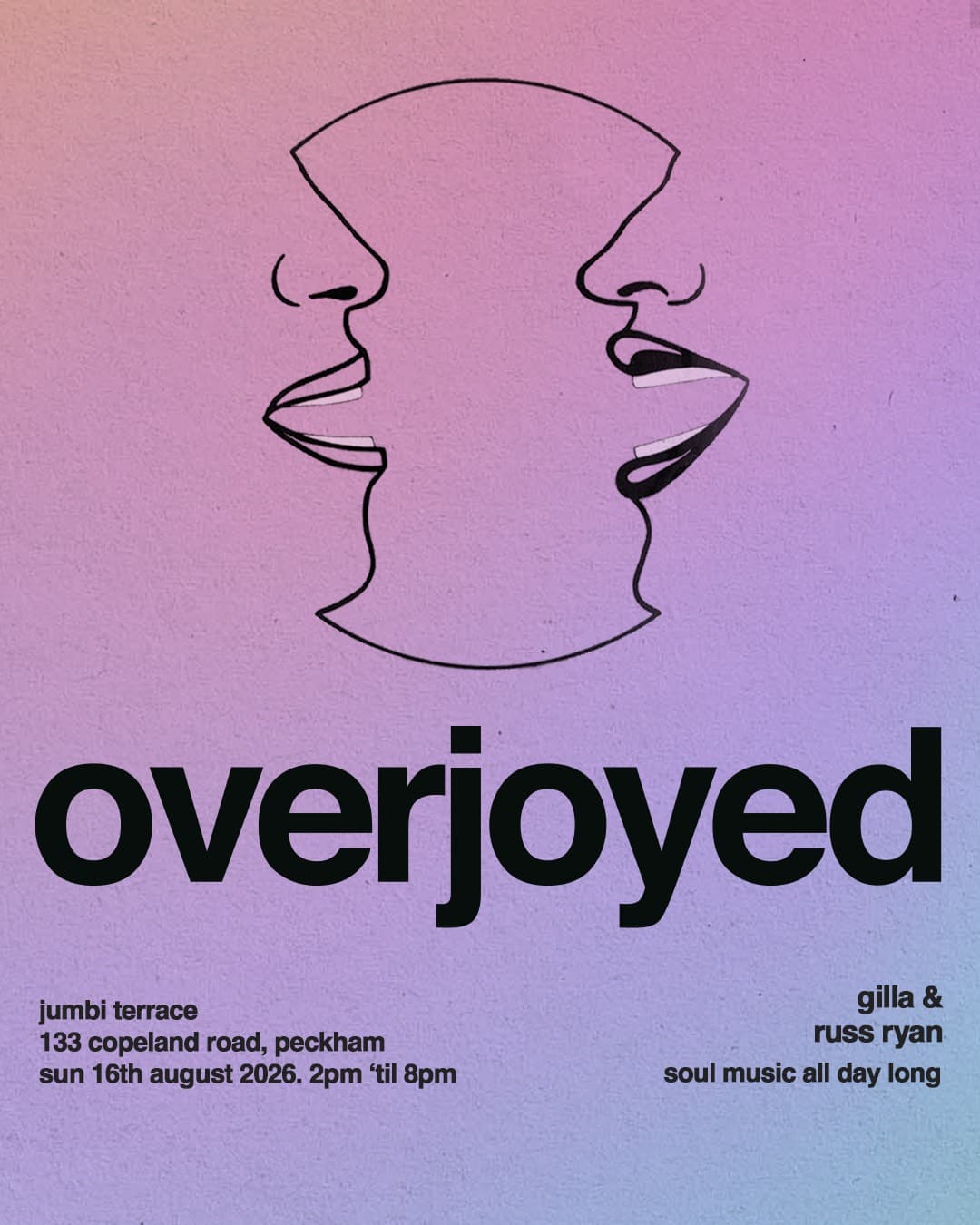 Daytime Dance: Overjoyed (DJ Gilla & Russ Ryan) at Jumbi