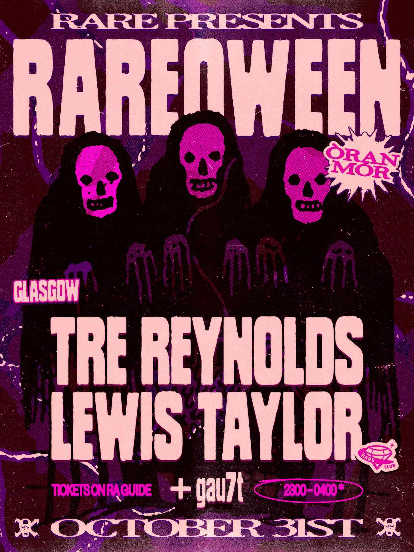 RAREOWEEN // Tre Reynolds + Lewis Taylor at Oran Mor