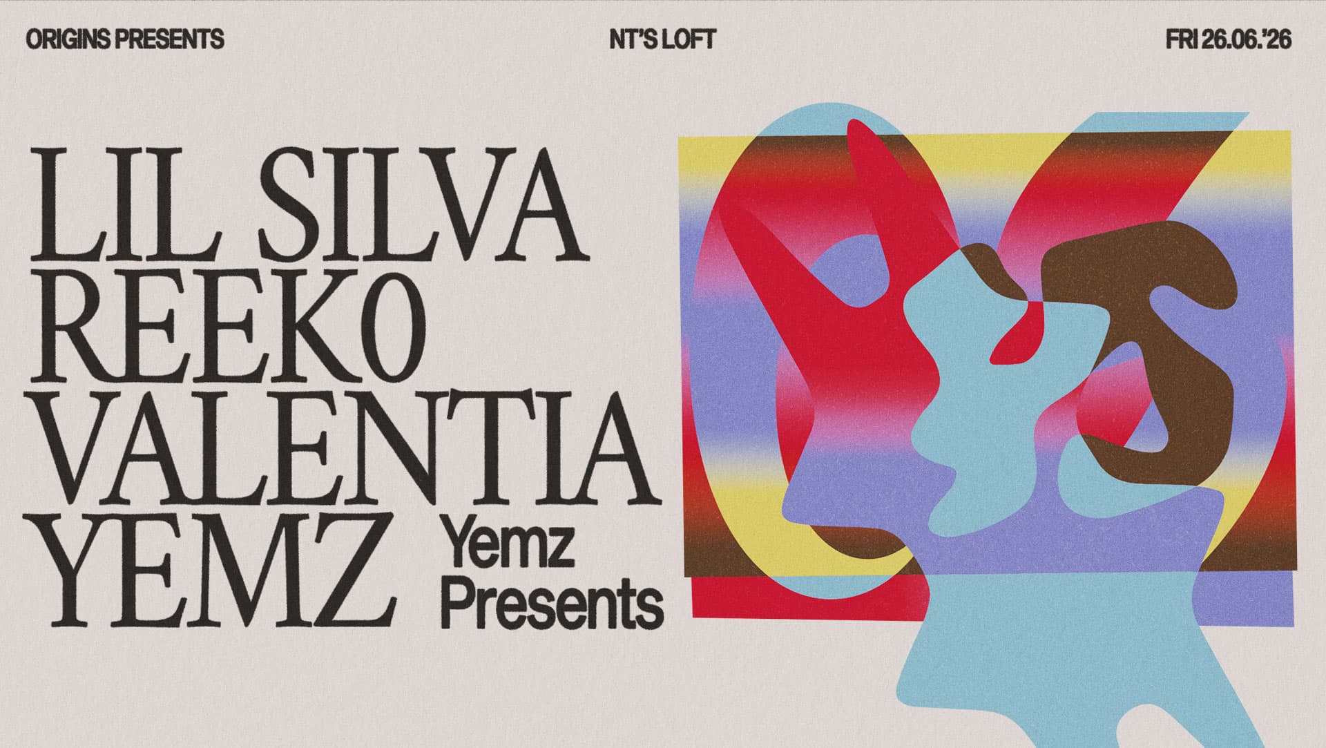 Origins: Yemz presents Lil Silva, Reek0 & Valentia at Night Tales Loft