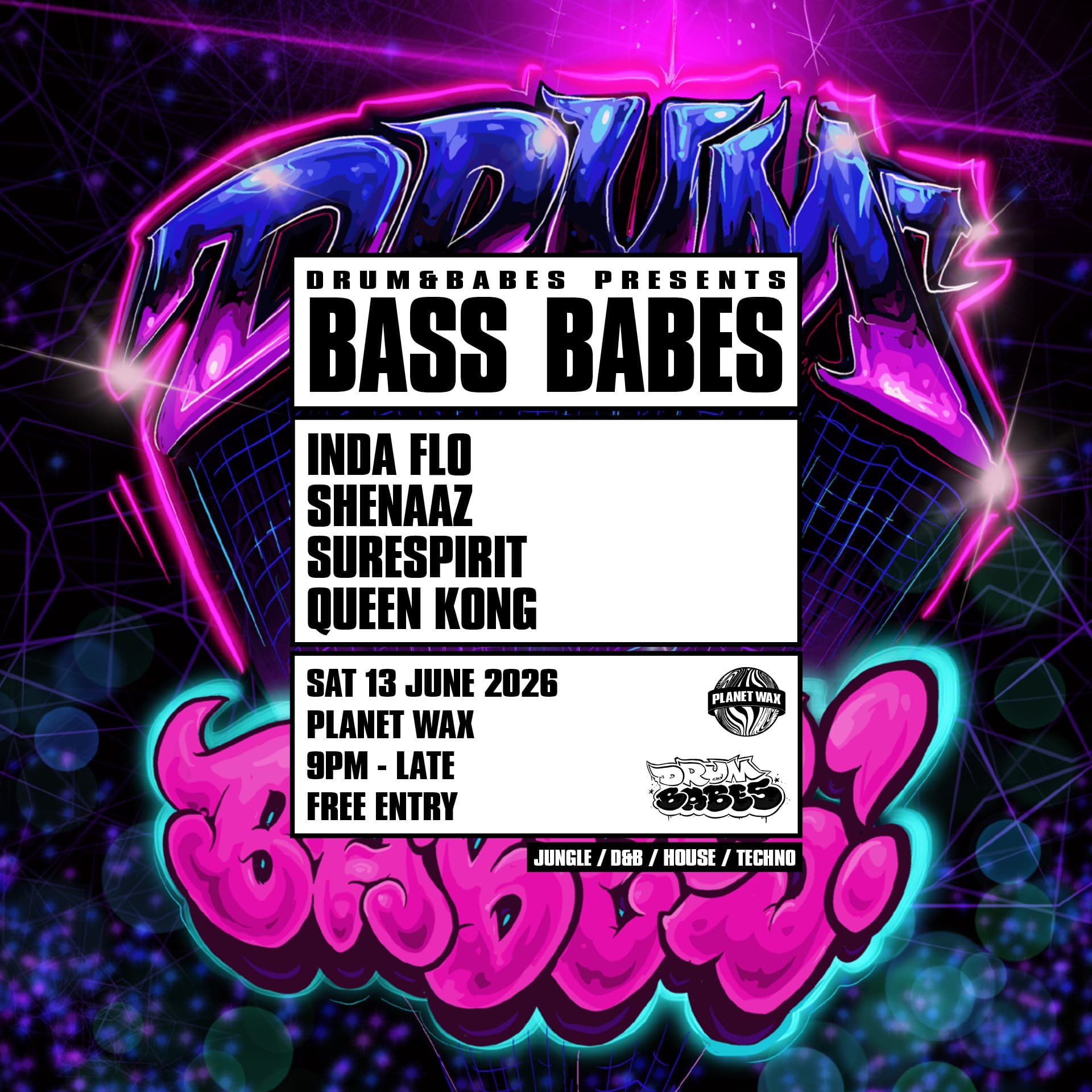 Drum & Babes presents: Bass Babes at Planet Wax